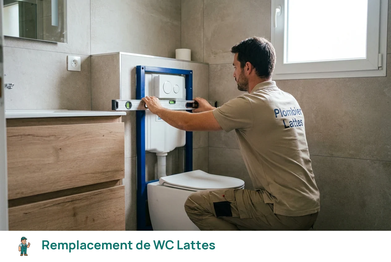 Remplacement de WC à Lattes